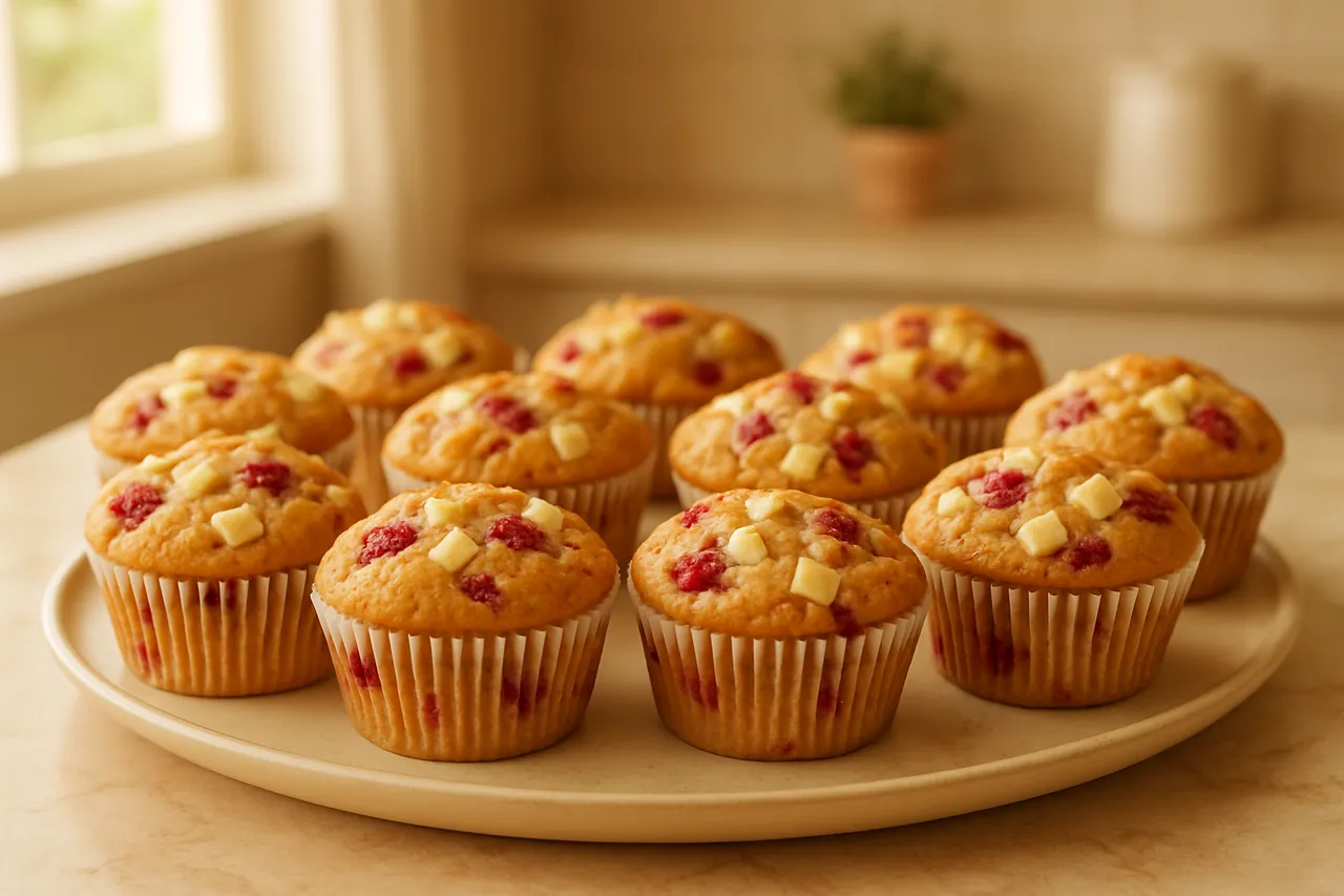 Raspberry White Chocolate Muffins